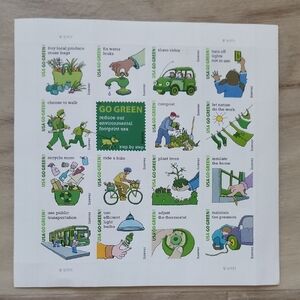 Go Green Postage Stamps